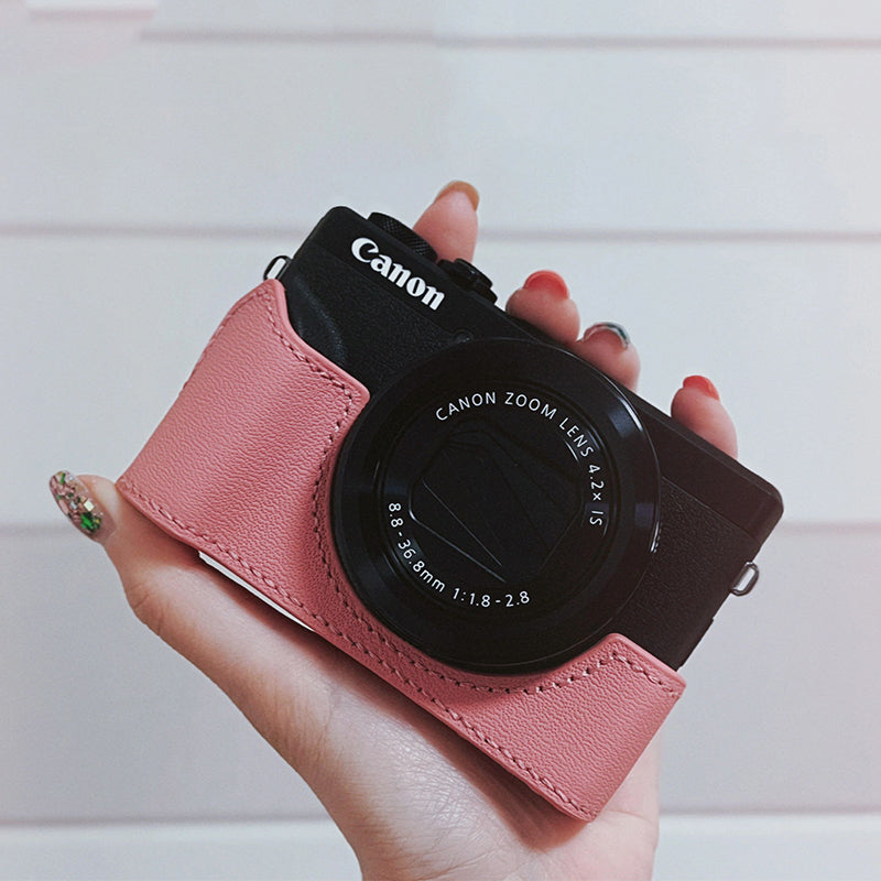 Canon G7XIII G5X2 kamera çantası yarım dəst G1X2 G7X2 G1X3 G7X3 baza dəri qutusu üçün uyğundur