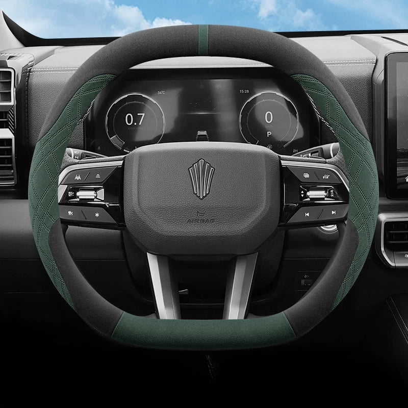 Chaser All-Round Edition və Mountain Edition üçün Jiangling Avenue ultra nazik xüsusi zamşa sükan örtüyü, tərləməyə davamlı, qış.