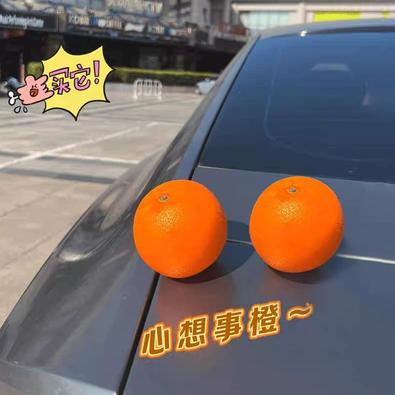 Avtomobil Apple Avtomobil Dekorasiya Ornamentləri Magistral Eksteryer Modifikasiya üçün Yaradıcı Şirin Arxa Görünüş Güzgüsü Aksesuarları Emulyasiya Meyvə