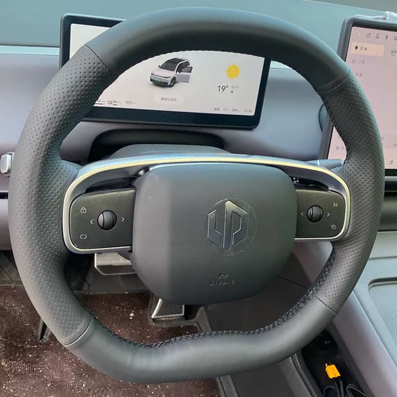 24 Leapmotor C10/C16 Steering Wheel Cover, Genuine Leather, Hand-stitched, Custom Made, Fully Included Interior Modification