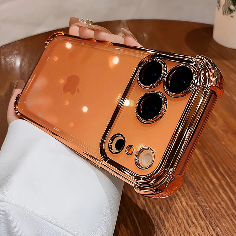 Apple 17promax mobil telefon qutusu üçün uyğundur yeni iPhone16promax yüksək səviyyəli obyektiv hər şey daxil olmaqla düşməyə qarşı 17 İnternet məşhur yüksək səviyyəli hava yastığı düşməyə qarşı şəffaf 15 sadə yüngül lüks kişi və qadınlar yumşaq 14