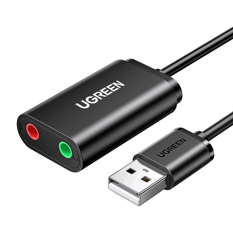 Greenlink USB səs kartı kompüter xarici qulaqlıq çeviricisi 3.5-dən USB portuna notebook iş masası hostu universal ikibaşlı qulaqlıq qulaqlıq adapteri dinamik mikrofon mikrofonu audio yuvasına qoşulmuşdur