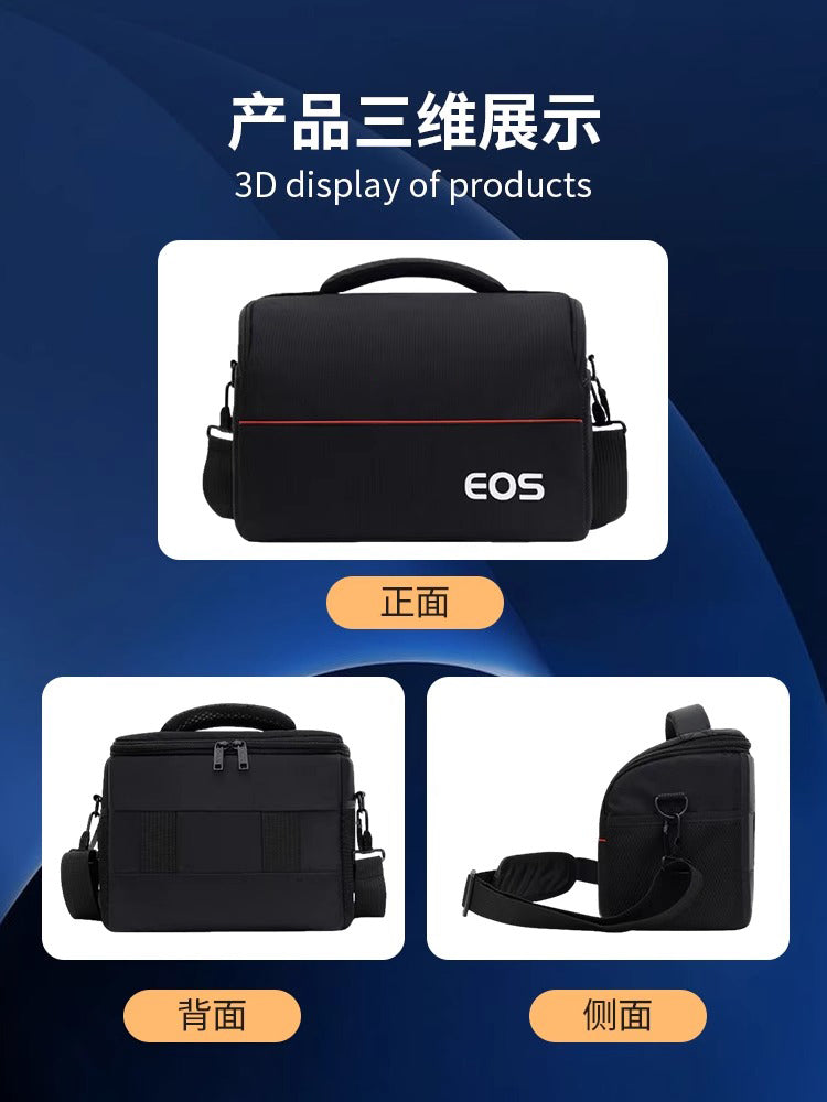Canon fotoqrafiya çantası üçün uyğundur SLR güzgüsüz kamera çantası çiyin çarpaz bədənli rəqəmsal çanta 200D850D700D600D7D70D700D linza aksesuarları şarj kabeli qoruyucu suya davamlı süngər qalınlaşdırıcı