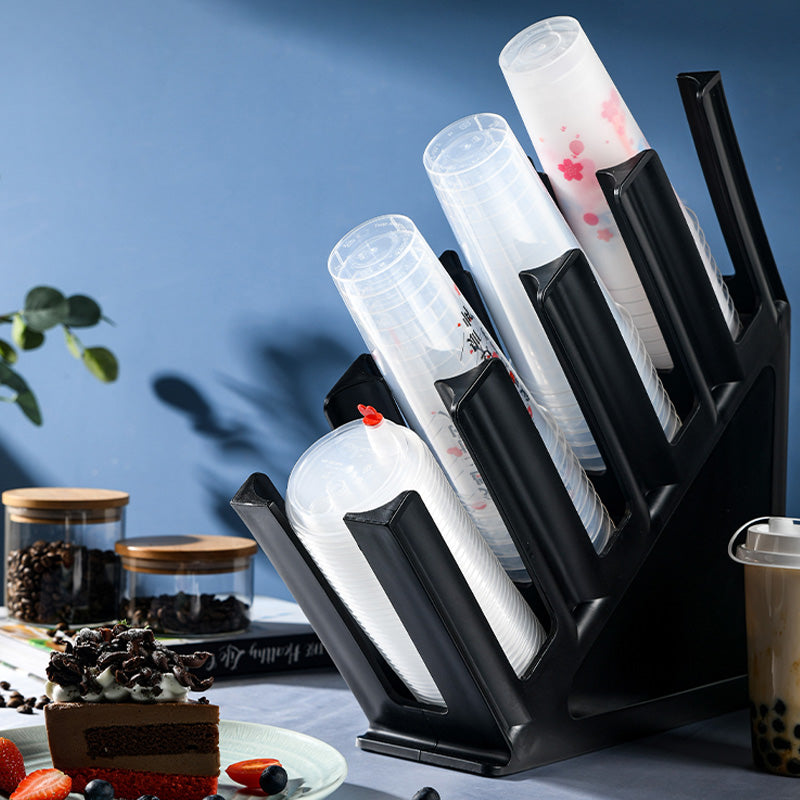 Plastik kağız stəkan sahibi birdəfəlik stəkanlar üçün stəkan tutucusu su stəkanı saxlama qutusu qəhvə mağazası südlü çay dükanı bar rafı