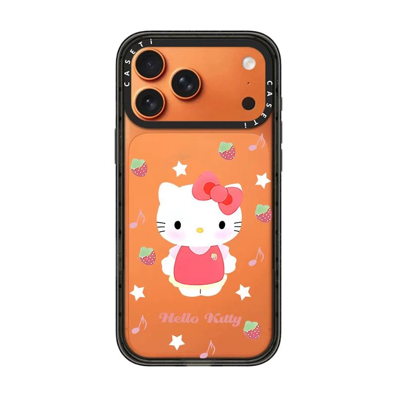 CASE Hello Kitty Hamburger Etiket Telefon Qutusu, iPhone 17 Pro Max Telefon Qutusu ilə Uyğundur 16/15/14 Plus, Trend Brend, Populyar Onlayn Məşhur Stil, Maqnit Əlavəsi