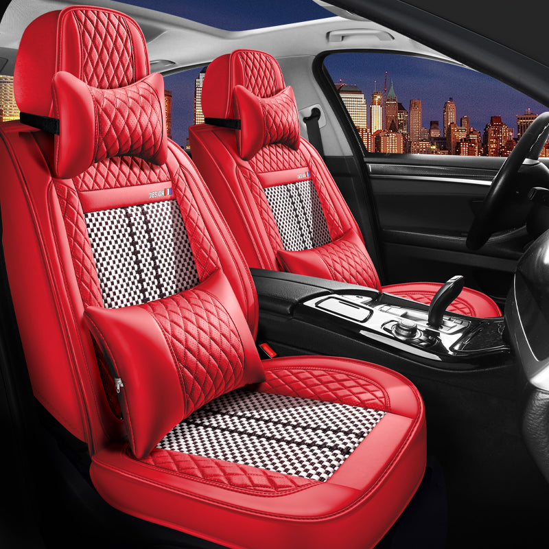 New, all-season breathable leather ice silk car seat covers, full-cover car seat cushions, summer seat cushions