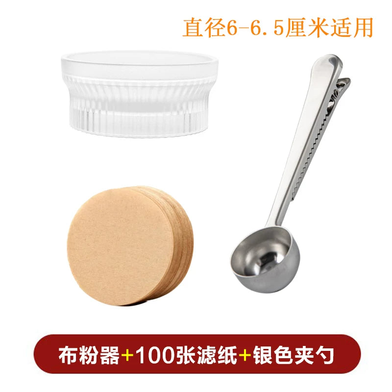 Moka qab toz dispenseri, qəhvə tozu qəbuledici üzük, fırlanan toz presi, tez toz doldurma artefaktı, yayılmayan toz, tək və ikiqat klapan, universal