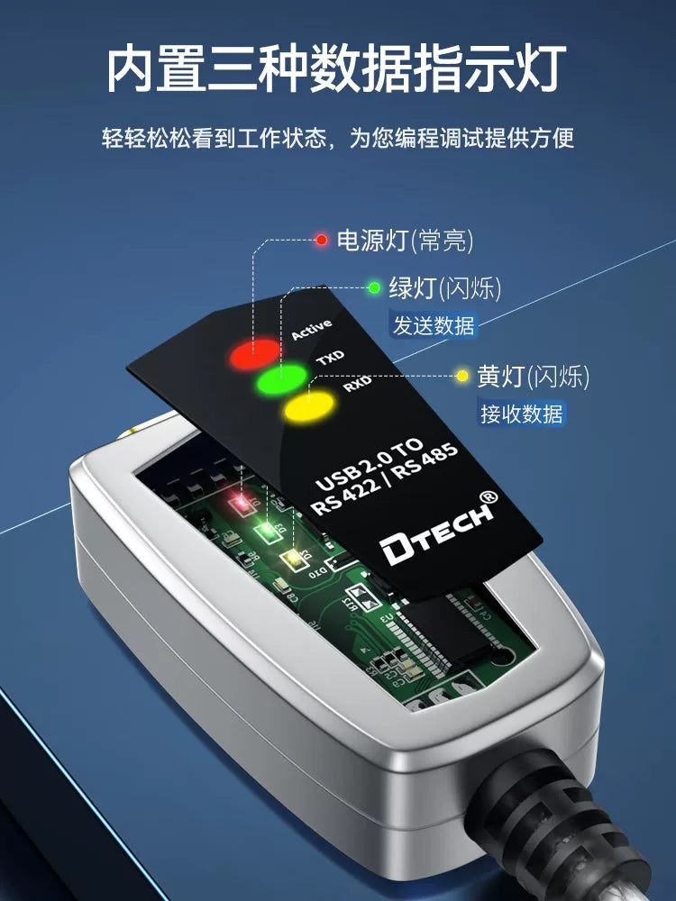 USB-dən rs485/422/232 seriyalı xətt com portuna 9-pin ötürücü sənaye dərəcəli plc rabitə modulundan typec485-ə üçü birdə usb-dən 485-ə simsiz adapter 5019