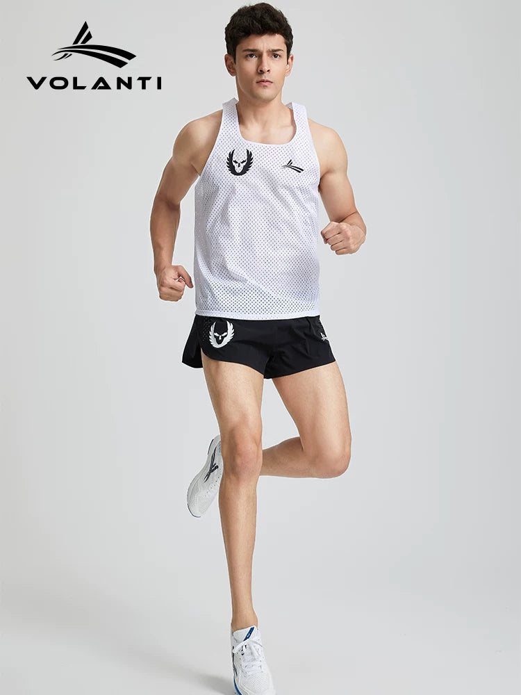 Wolandi idman şortu kişi yay qaçış marafon üç nöqtəli şalvar məşq fitnes tez quruyan astarlı idman şalvarı