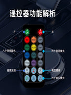 Avtomobil Luminescent İşıq Rəngli LED Avtomobil Səsli İdarəetmə Avtomobil Atmosfer İşığı Simsiz Simsiz Dəyişən Dekorasiya Atmosfer İşıq Çubuğu
