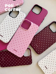 Yeni Barbie çəhrayı polka nöqtəli iPhone17 Pro Max mobil telefon qutusu Koreya idxal filmi ikisi birdə Apple 16pro yıxılmağa qarşı hər şey daxil qoruyucu örtük orijinal dizayn qabıqlı mobil telefon qutusu
