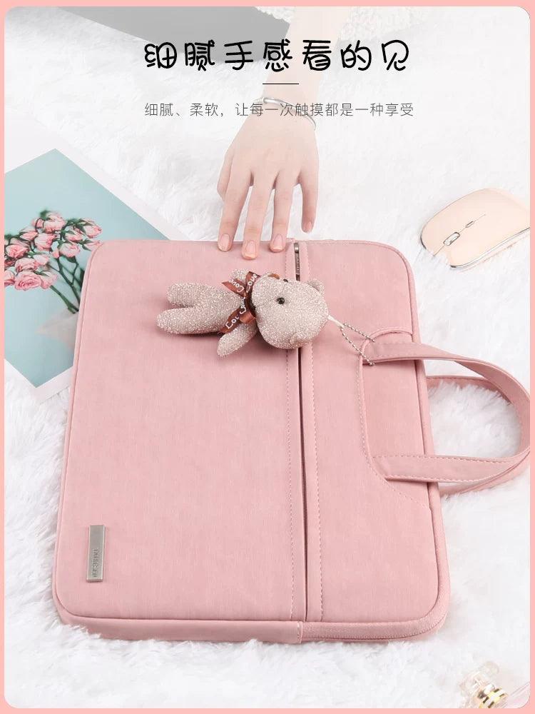 Noutbuk çantası 14 düym Apple macbook üçün uyğun Lenovo Xiaoxin air noutbuk qolu pro 15.6 düym Xiaomi Huawei matebook Dell 16 düym kişi və qadın 13.3 qoruyucu örtük