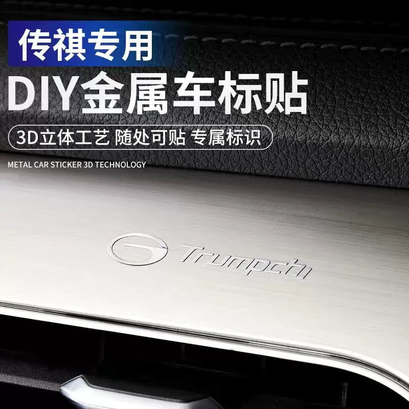 Metal Avtomobil Etiketləri 3D Üçölçülü Etiketlər Avtomobil Loqosu Mərkəzi İdarəetmə Pəncərəsi Avtomobil Daxili Dizayn Modifikasiyası Qəşəng Yaradıcı Dekorativ Etiketlər Neytral