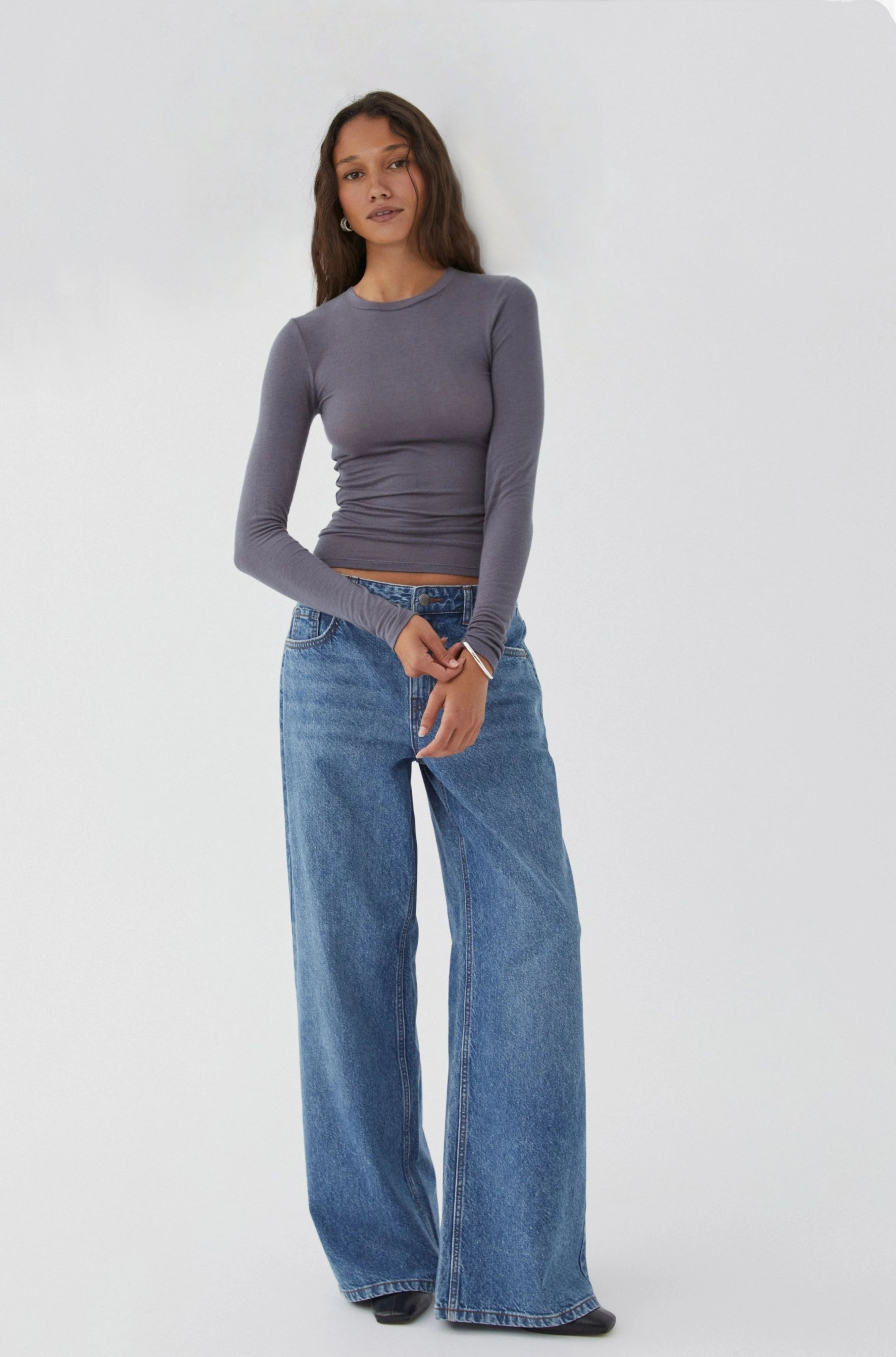 Avstraliya S-brendli SK*M dupe! Qadınlar üçün düz rəngli, tikişsiz, uzanan uzunqol köynək, seksual üslublu top, ixrac keyfiyyəti.