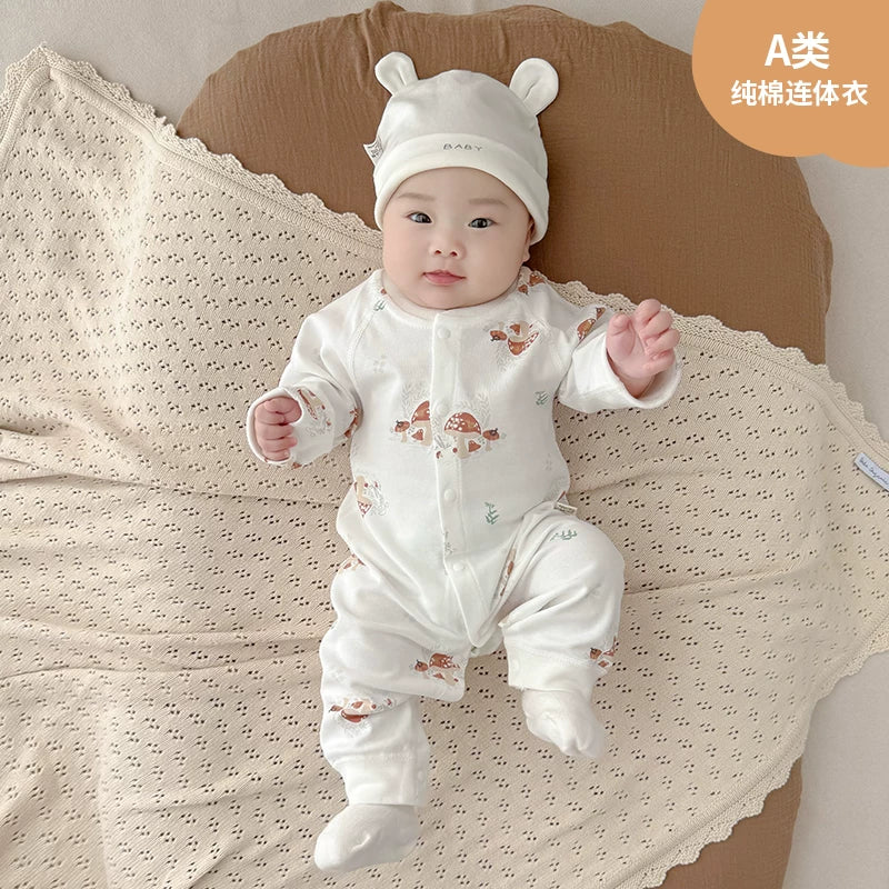 Payız, oğlan və qız uşaqları üçün körpə geyimləri, pijamalar, yeni doğulmuş körpələr üçün alt paltarları, yaz və payız üslubları, təmiz pambıq əsas təbəqə, erkən payız geyimləri