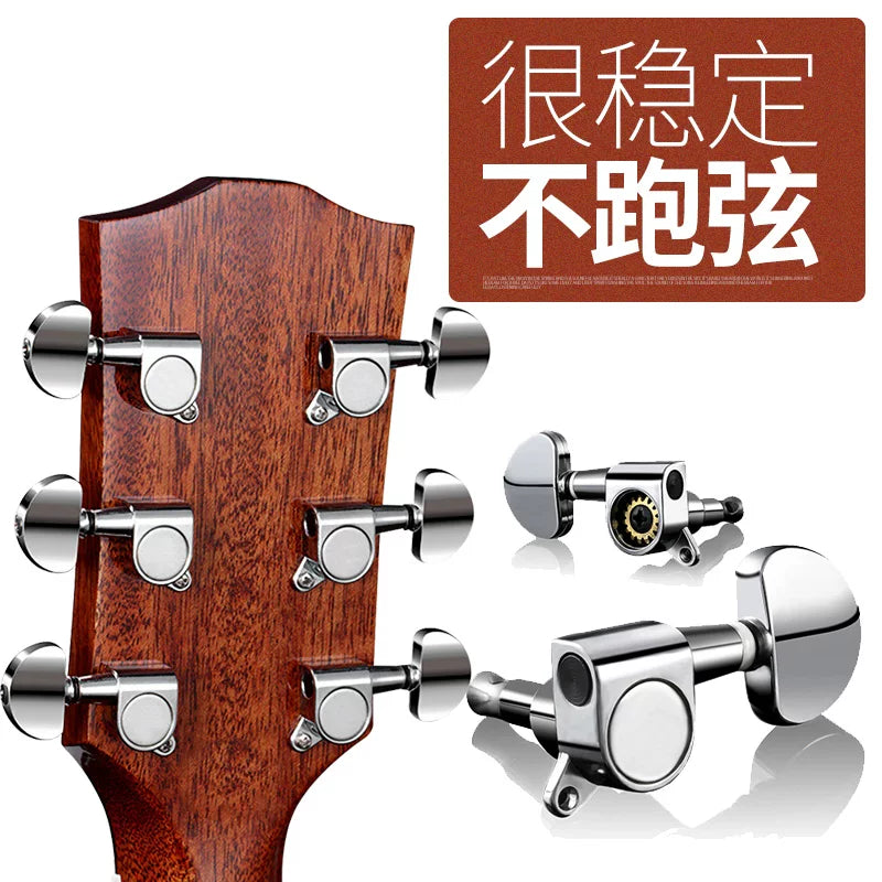 Gitara melodiya düyməsi xalq melodiya düyməsi tam qapalı simli bükmə sarğı universal metal lehimli aksesuarlar 6 ədəd