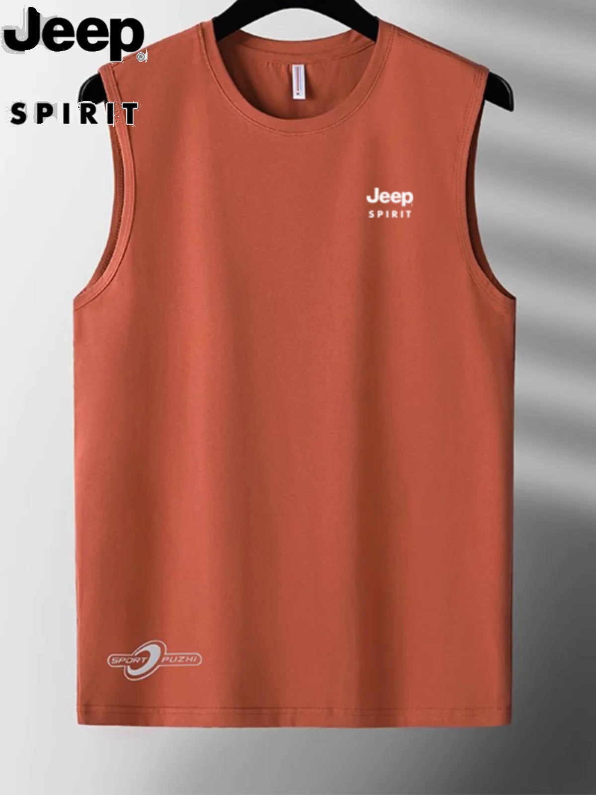 JEEP jilet kişi yay nazik fitnes idman təsadüfi təmiz pambıq dibli sweatshirt böyük ölçülü boş qolsuz köynək