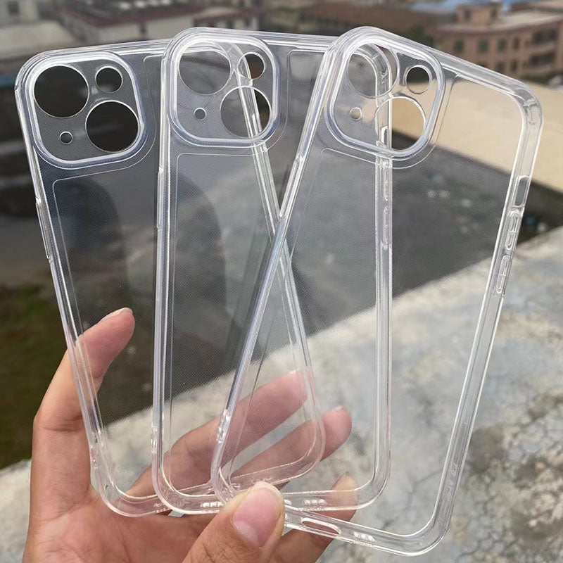 Apple 16 üçün uyğundur mobil telefon qutusu 15pm yivli qutu 13/14/17pro qoruyucu örtük 16promax yumşaq qabıq iphone 17 damcı yapışqan 16pro şəffaf rezin qutu, düzbucaqlı kənar qabıq, diy üçün uyğundur