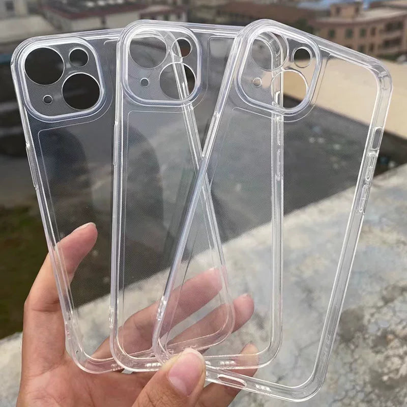 Apple 16 üçün uyğundur mobil telefon qutusu 15pm yivli qutu 13/14/17pro qoruyucu örtük 16promax yumşaq qabıq iphone 17 damcı yapışqan 16pro şəffaf rezin qutu, düzbucaqlı kənar qabıq, diy üçün uyğundur