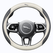 Jaguar sükan çarxı örtüyü, orijinal dəri, XF, FPACE, XEL, XFL, XJ, XE, xüsusi hazırlanmış zamşa avtomobil sükan çarxı örtüyü.