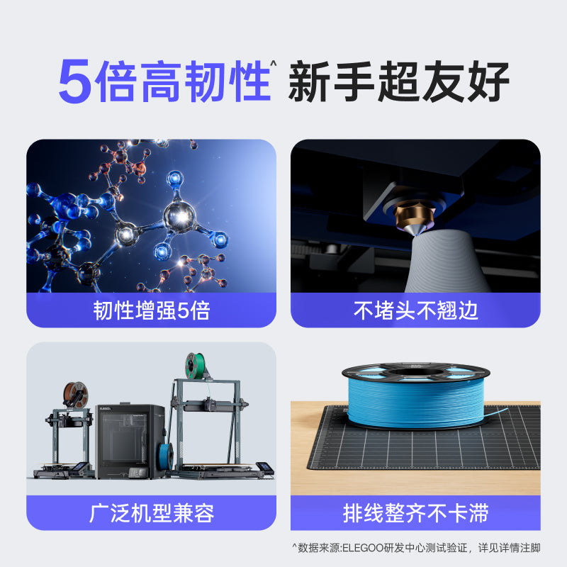 ELEGOO/ELEGOO 3D çap istehlak materialı pla1.75mm 3D printer istehlak materialı 1kg 3D çap materialı xətti FDM bambuk A1 P2S yaradıcı şaquli ölçülü printer üçün uyğundur