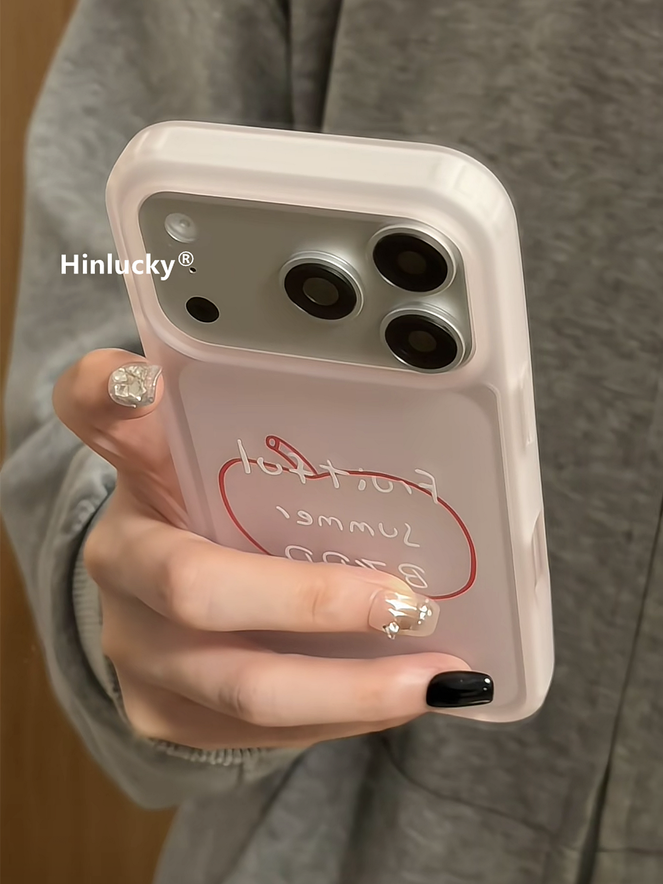Hinlucky Yapon və Koreya ins çəhrayı qırmızı xətlər Apple iphone17 mobil telefon qutusu 16promax şaxtalı akril 15 yeni stil 14 yıxılmağa qarşı qoruyucu örtük 17pro super gözəl görünüşlü 16 yer