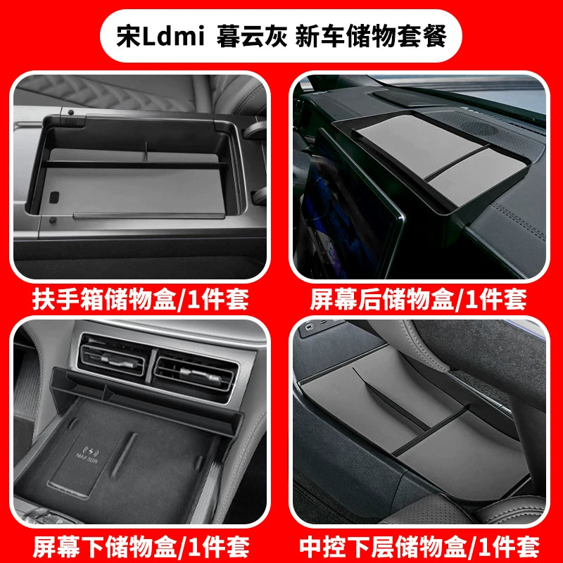 BYD Song Ldmi qoltuqaltı saxlama qutusu, avtomobil saxlama qutusu və bütün avtomobil salon aksesuarları üçün uyğundur.