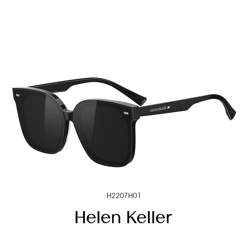 [Liu Shishi ilə eyni üslub] Helen Keller kişilər üçün moda eynəkləri, qadınlar üçün anti-UV polarizasiyalı gün eynəkləri, H2207