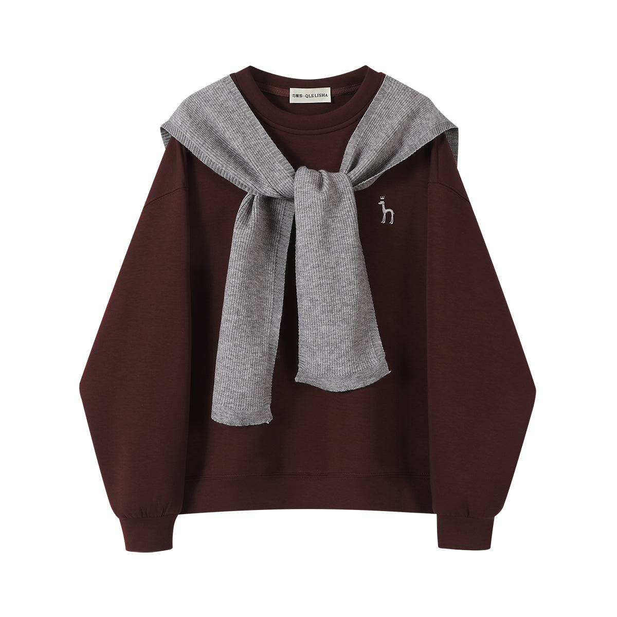 Chorissa-nın dəbli və şık Koreya üslubunda qadınlar üçün qırmızı kapşonlu köynəyi, 2026-cı ilin yaz, payız və qış mövsümü üçün mükəmməldir.