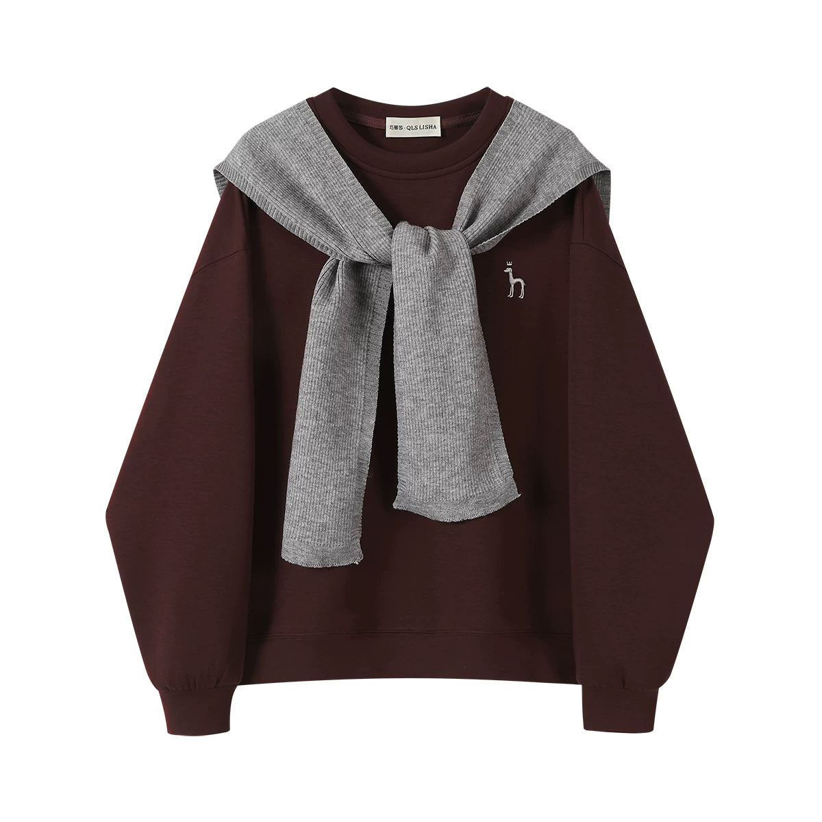 Chorissa-nın dəbli və şık Koreya üslubunda qadınlar üçün qırmızı kapşonlu köynəyi, 2026-cı ilin yaz, payız və qış mövsümü üçün mükəmməldir.