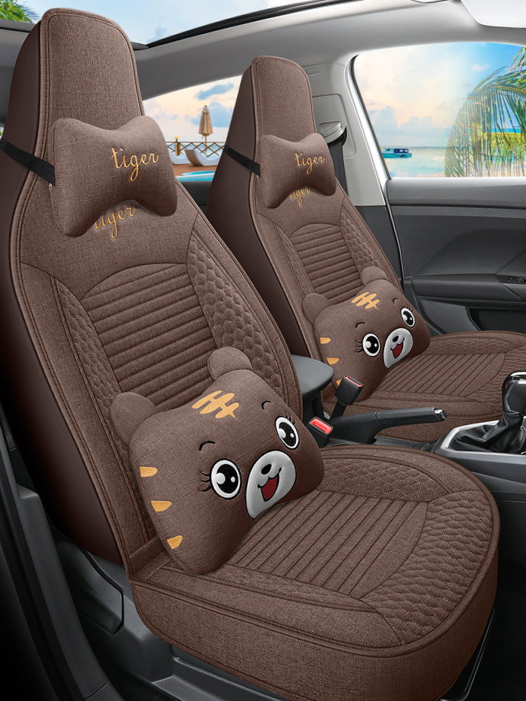 2025 BYD Hiace 07 DM-i Linen Fabric Seat Covers, All Season Universal Car Seat Cushions