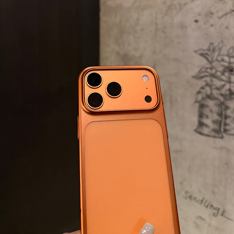 [Anti-barmaq izi] Apple 17promax mobil telefon qutusu, yeni yüngül və nazik elektrolizlənmiş Xingyu Narıncı iPhone17pro sadə, dəbli və yüksək səviyyəli 17pro düşməyə qarşı cüt üslublu yaradıcı sərt çanta üçün uyğundur