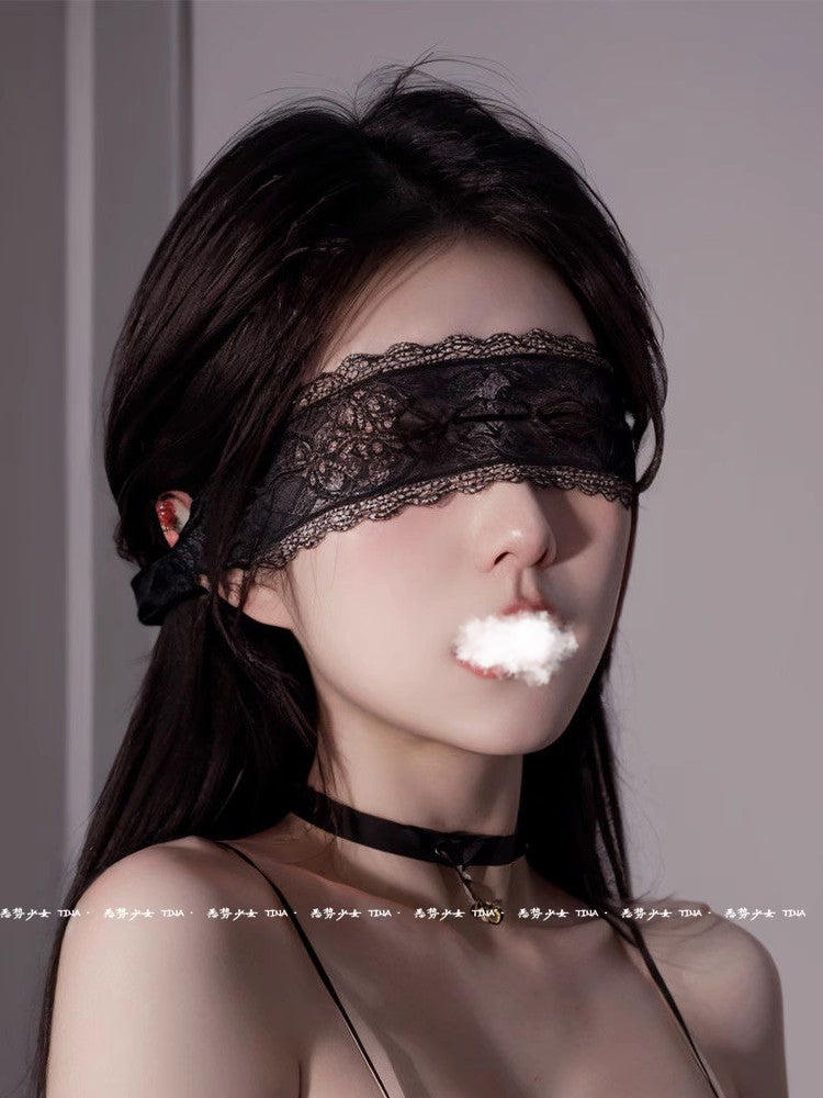 Krujevalı göz maskası, gözləri örtən əhval lenti, sevimli dovşan qız maskası, seksual gözləri bağlı baş bandı, Catwoman saç aksesuarları