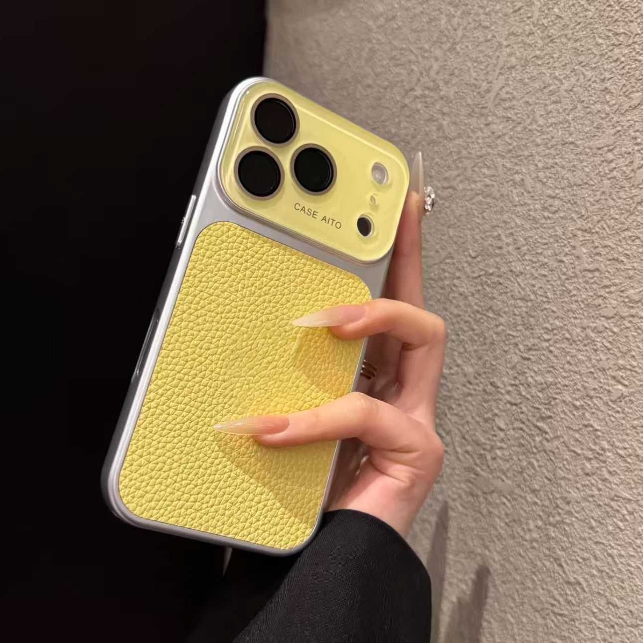 Çəhrayı lychee naxışı saniyələr ərzində 17 böyük pəncərəyə çevrilir, Apple iphone mobil telefon qutusu üçün uyğundur yeni 17promax yüksək səviyyəli 15 lens filmi ilə 14 sadə 13 hər şey daxil 16pro niş kişi və qadın qutusu