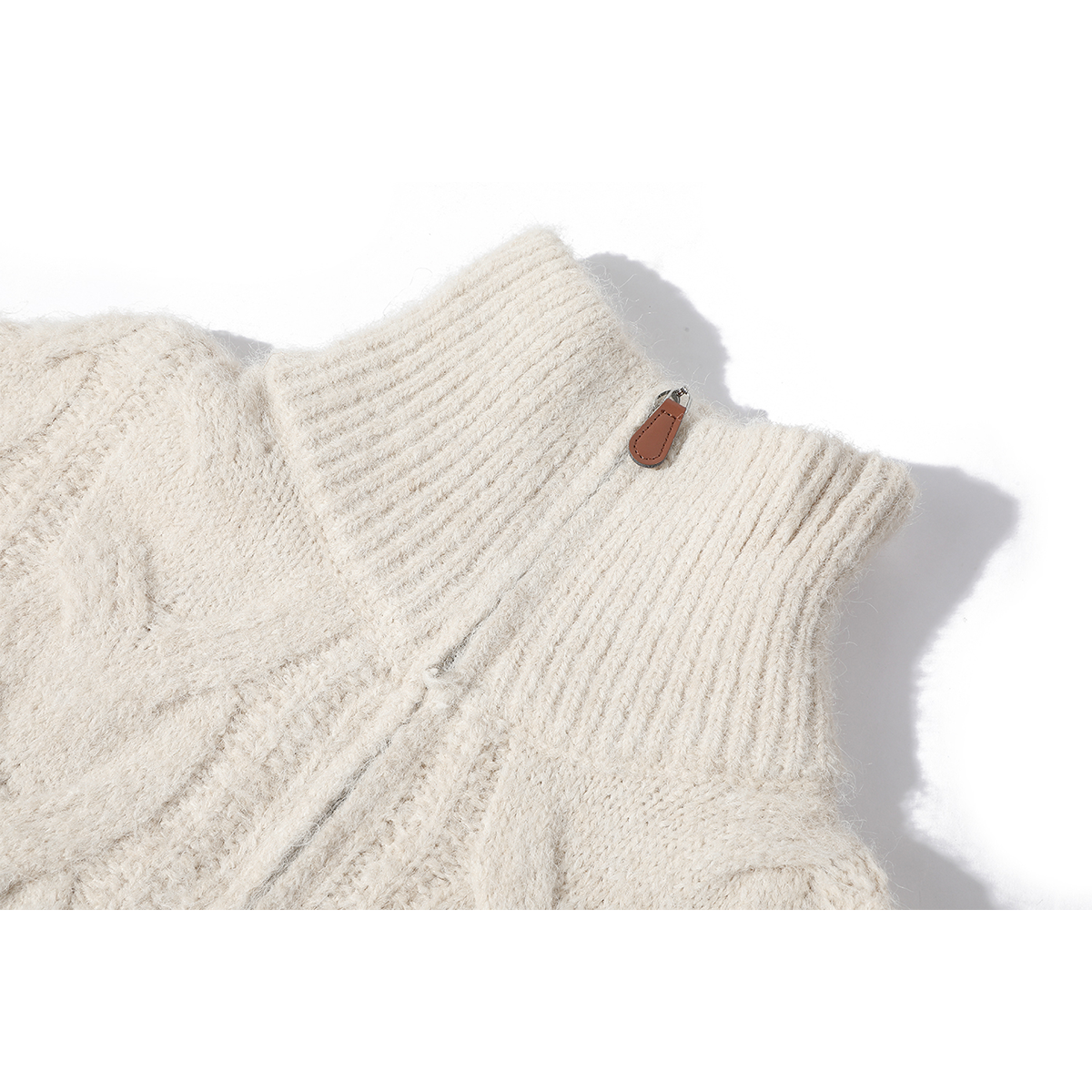 Cholisa Koreya üslubunda dizaynlı hündür yaxalı hırka, yumşaq və rahat sviter, qadın payız və qış üçün unikal trikotaj top.