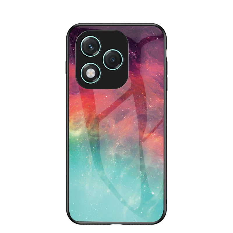 Boyalı şüşəli Honor 400 Lite telefon korpusu, Honor 400 Lite qoruyucu korpusu, xəyalpərəst ulduzlu səma tam örtüklü damcıdan qorunma ABR-NX1 shell N31C1 kişilər və qadınlar üçün yeni ultra nazik korpus, xarici versiya üçün uyğundur.