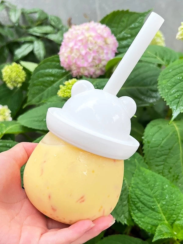 İnternet məşhur südlü çay qabı limonlu çay fincanı banka Xiaohongshu plastik turşu banka mirvari südlü çay dondurma qabı
