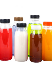 Birdəfəlik ev heyvanı içki şüşəsi plastik qida dərəcəli plastik şüşə şəffaf şirə şüşəsi götürmə fermenti şüşəsi süd çay şüşəsi