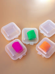 Şəffaf plastik kiçik kvadrat qutu qulaqlıq qutusu səs-küyə qarşı PP qələm ucu kiçik kvadrat qutu mini qapaqlı kiçik qutu kiçik plastik qutu saxlama