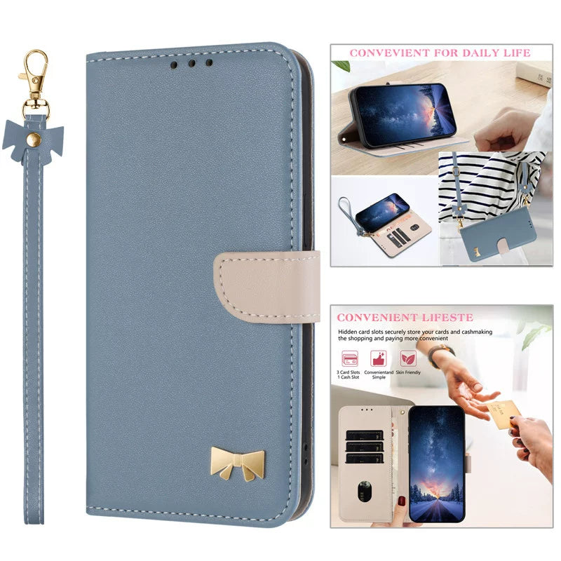 Local version of Honor 500 Pro phone case, SIM card slot, full cover, shockproof flip case, Honor 500 phone case, leather case, cross-body wrist strap, compatible with necklace for women.