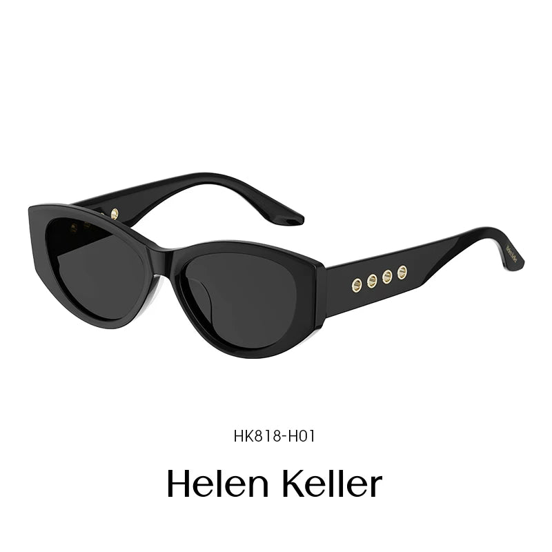 Helen Keller moda trendi pişik gözü günəş eynəyi çox yönlü günəş eynəyi deşik güzgü