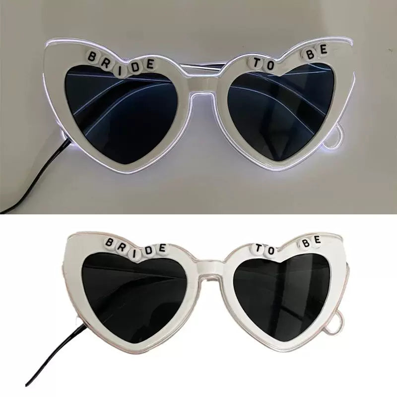 LED Newlywed Glasses Wedding Party Bridal Shower Bride T