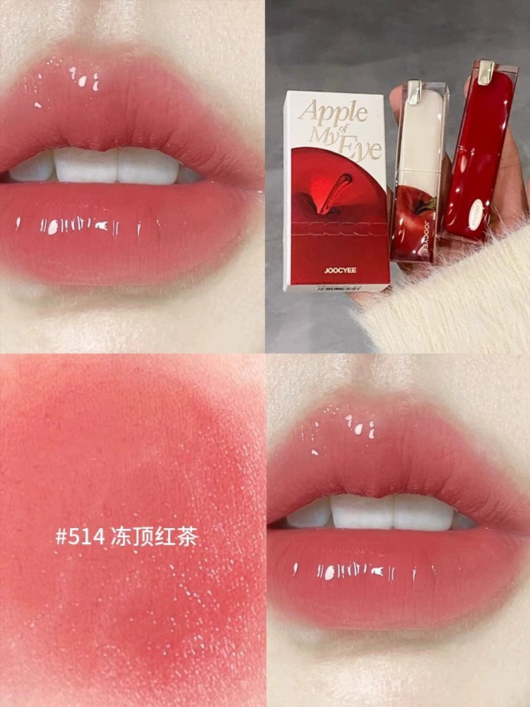 joocyee Fermentləşdirilmiş Kristal Jelly Dodaq Boyası 531 Pink Power Jiaose Christmas Apple Məhdud Buraxılış Payız/Qış Dodaq Parıldadıcısı 530