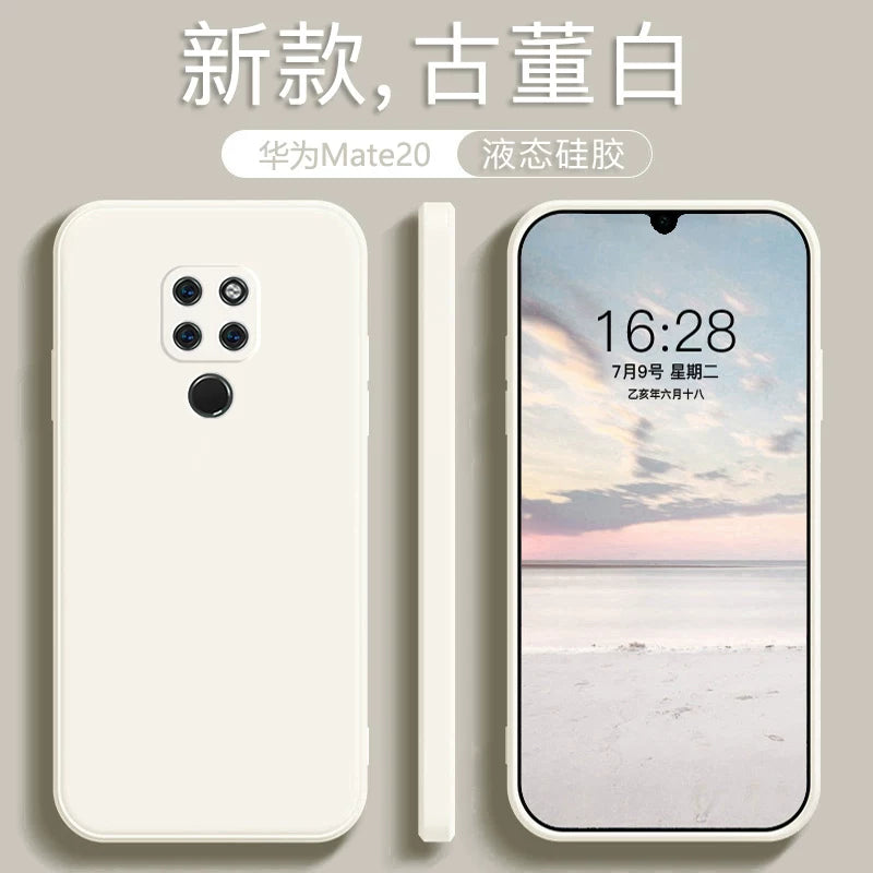 Huawei mate20 mobil telefon qutusu üçün uyğundur mate20pro yeni maye silikon mate20x qrafit qara düşməyə qarşı mobil telefon qutusu sadə işgüzar kişi yumşaq qabıqlı bərk rəngli fərdiləşdirilmiş qadın qoruyucu örtük