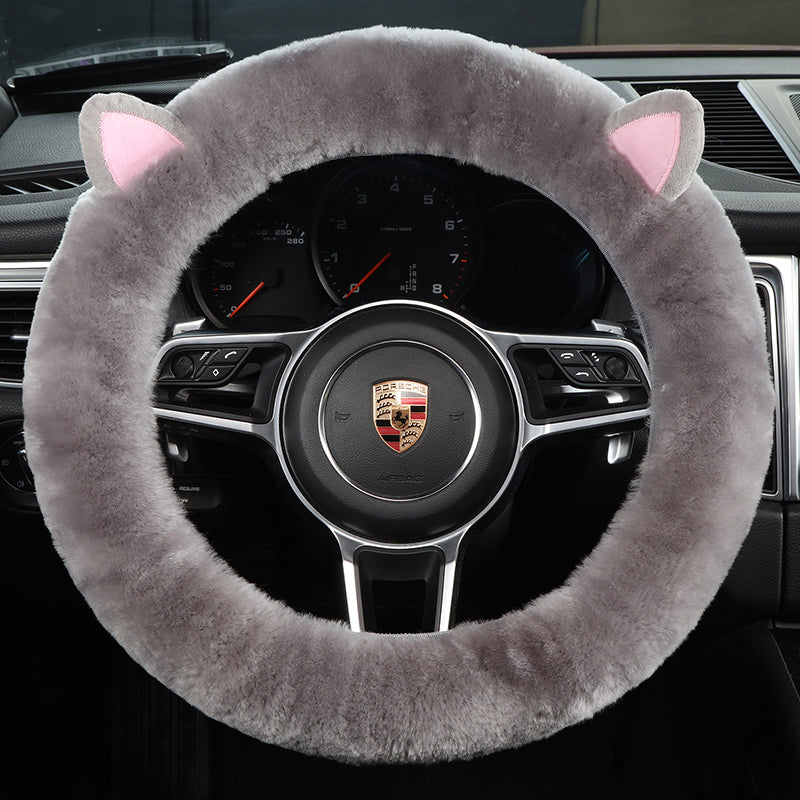 Avtomobil yun sükan örtüyü, qış Avstraliya yun cizgi filmi üslubunda, şirin və isti, universal.