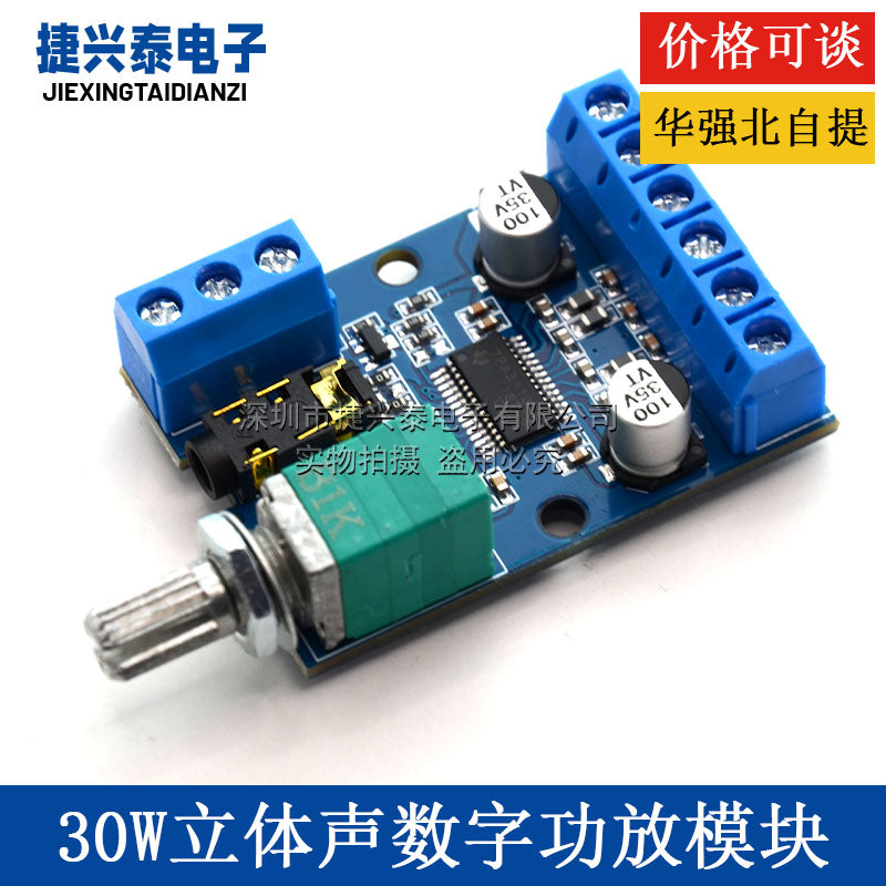 DY-AP3015 rəqəmsal güc gücləndirici lövhəsi 30Wx2 yüksək güclü stereo 12V/24V enerji təchizatı DIY güc gücləndirici modulu