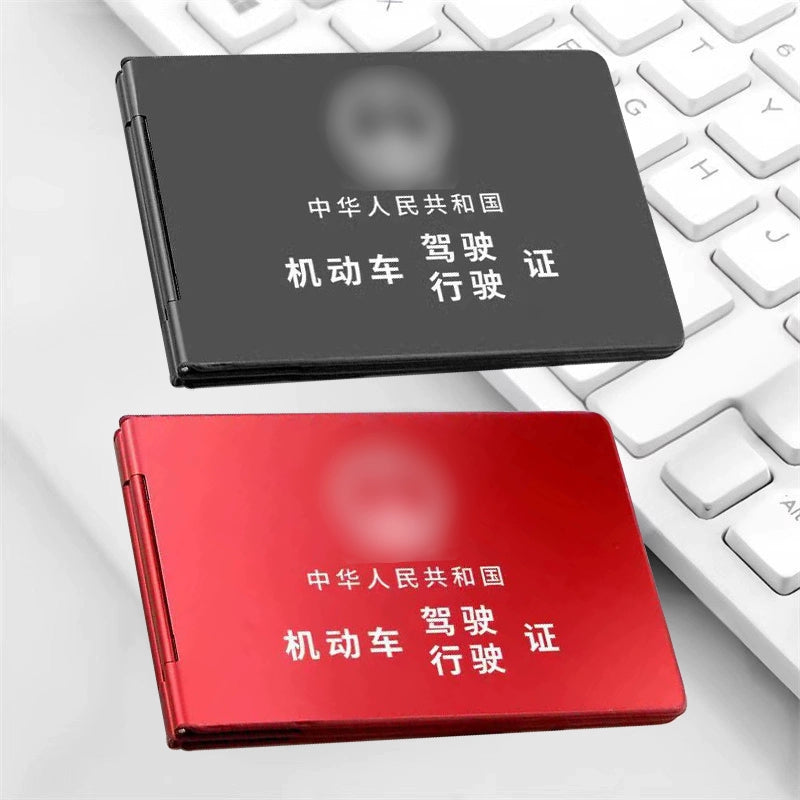 Alüminium Alaşımlı Motorlu Nəqliyyat vasitəsi Sürücülük Vəsiqəsi və Avtomobil Qeydiyyatı Kartı Çantası İkisi Bir Arada 2025 Yeni Model Sürücü Lisenziyası Sənəd Sahibi Kart Sahibinin Çantası