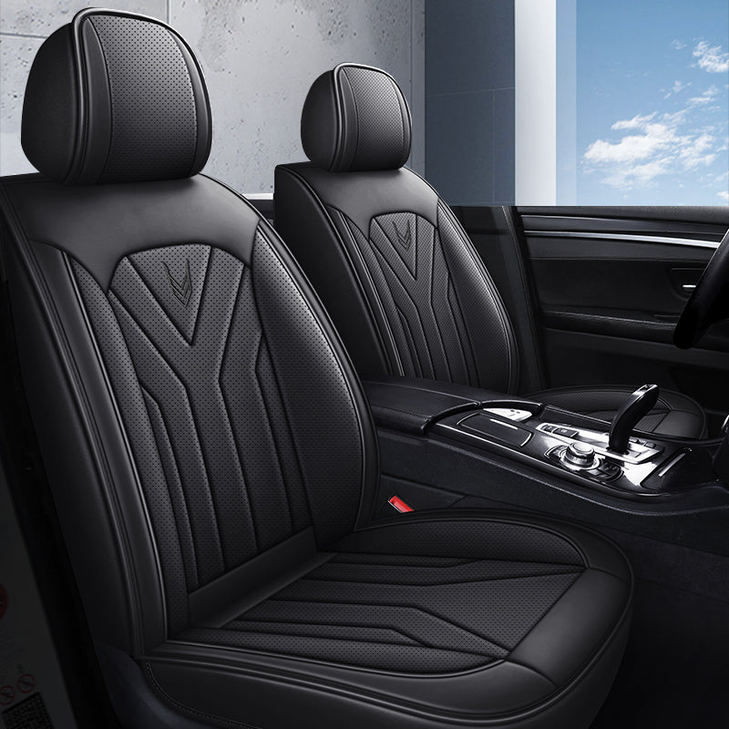 Specially designed for fall and winter, all-season car seat cushions, full-coverage, breathable Nappa leather seat covers.