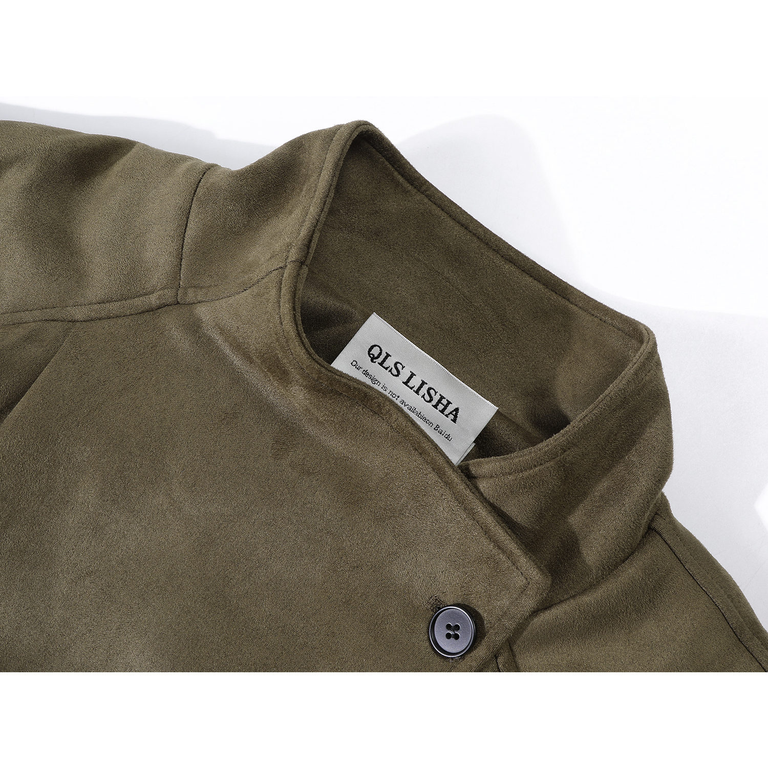 Chalisa Qadınlar üçün Yüksək Uclu Orta Uzunluqlu Zamşa Yun Astarlı Qalın Palto, Retro Amerika Üslublu İsti Gödəkçə, Payız və Qış