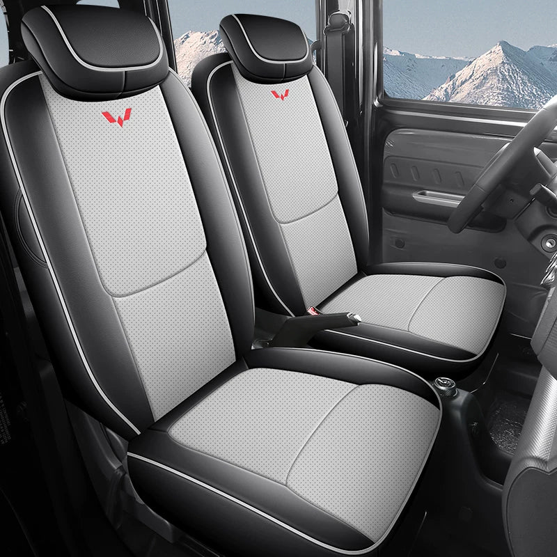 Wuling Sunshine EV Xüsusi Dəri Oturacaq Üzlükləri, Bütün Mövsümlər Üçün Aşınmaya Davamlı, Nəfəs Alan, Tam Örtüklü Sunshine New Energy Avtomobil Oturacaq Üzlükləri